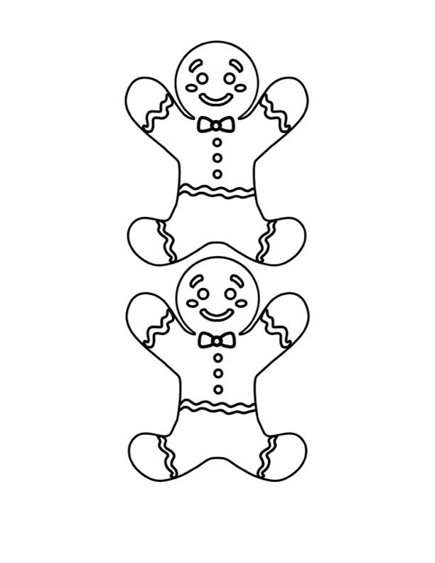 Free printable gingerbread man and woman template