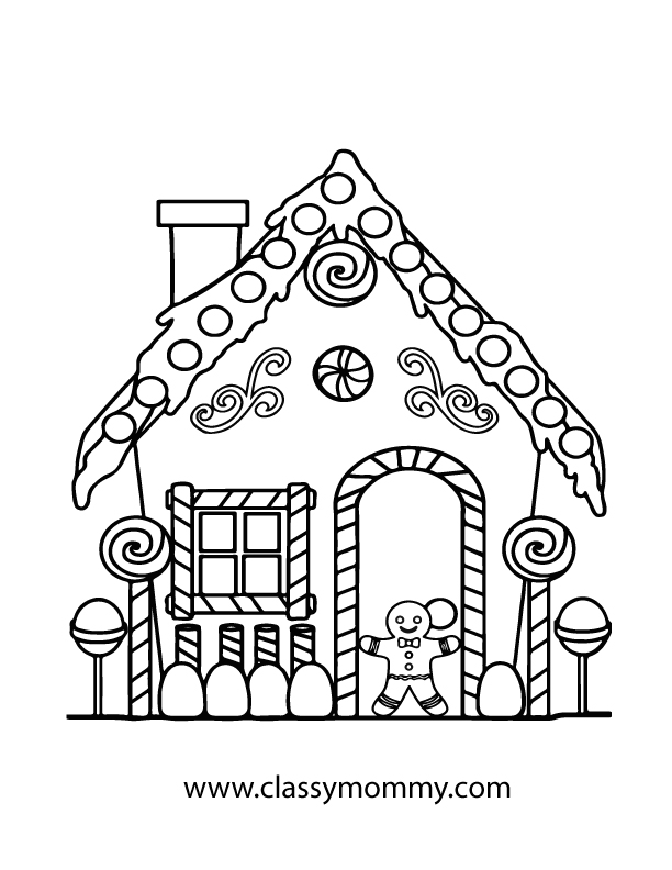 Free printable gingerbread coloring pages