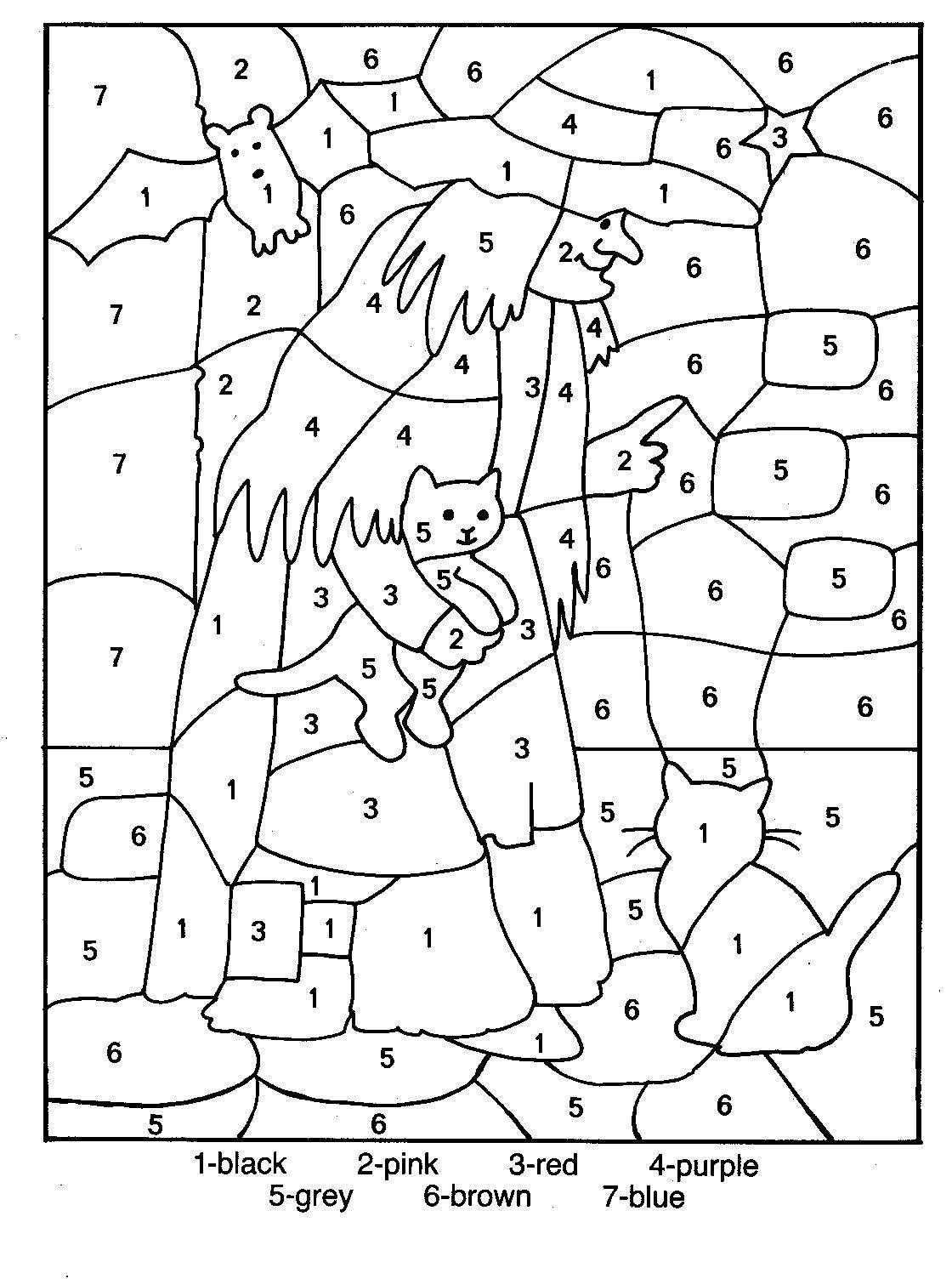 Halloween color by number halloween worksheets halloween coloring sheets halloween coloring pages