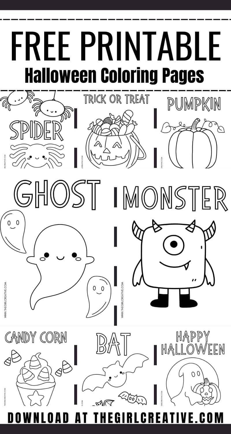 Easy halloween coloring pages
