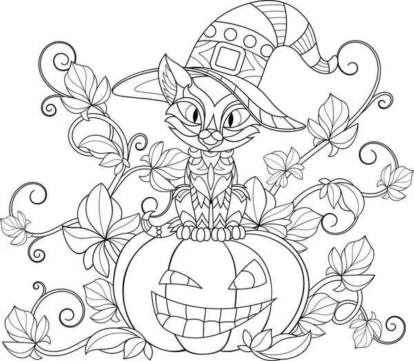 Halloween coloring pages vector images