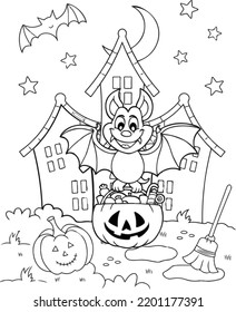 Halloween colouring photos and images