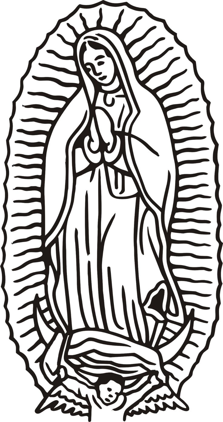 Our lady of guadalupe coloring page educative printable chicano drawings drawings virgin mary art