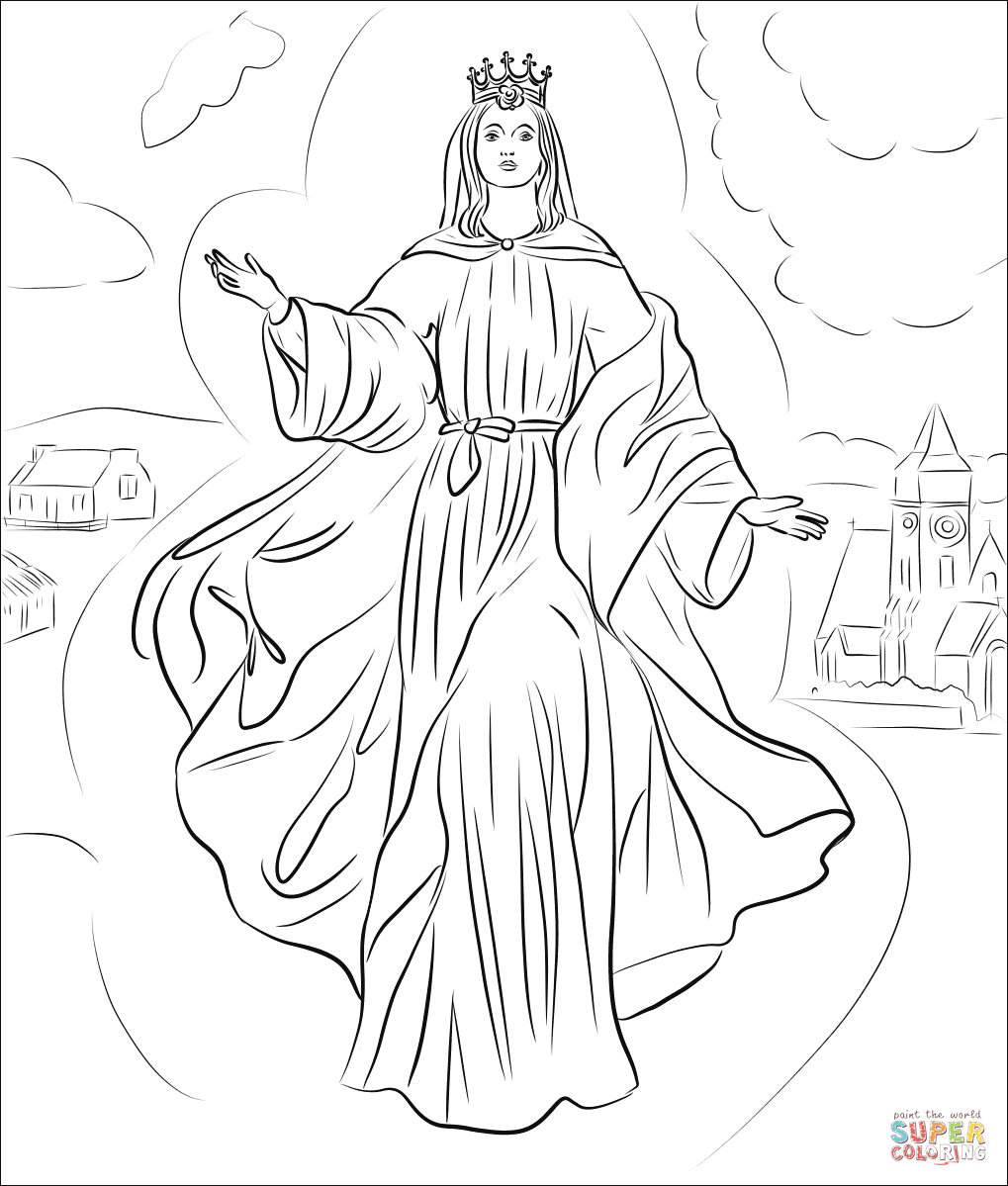 Our lady of knock coloring page free printable coloring pages