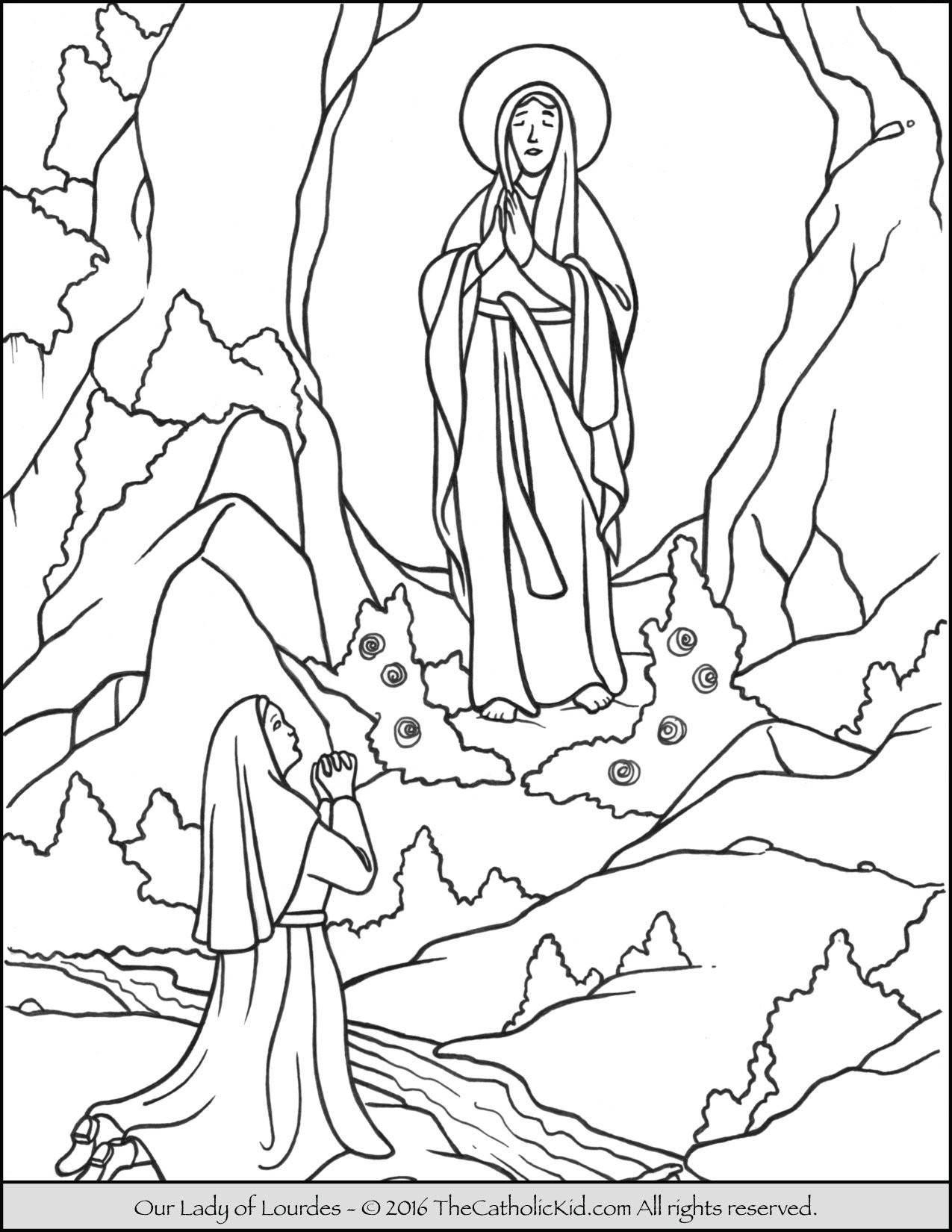 Saint mary coloring pages