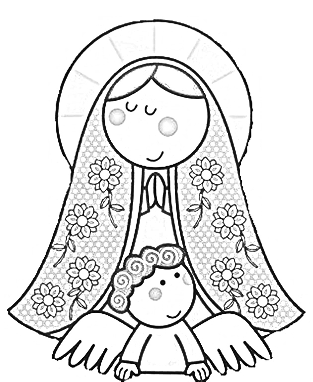 Coloring pages virgin of guadalupe coloring pages virgencita our lady of guadalupe printable pages