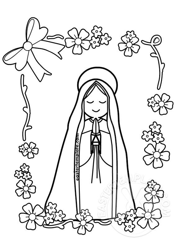 Mary mother of god coloring page