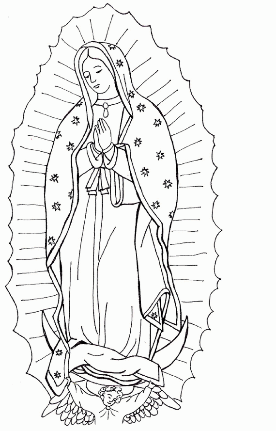 Our lady of guadalupe drawing