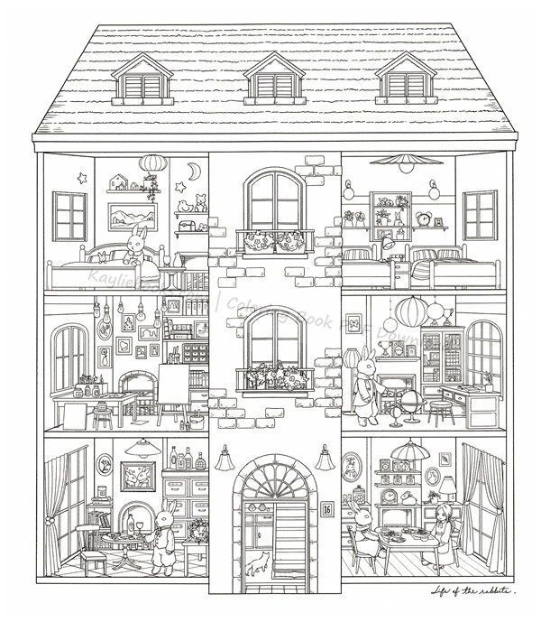 New download girls dollhouse coloring book printable pdf coloring books coloring book download house colouring pages