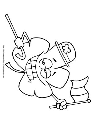 Shamrock with irish flag coloring page â free printable pdf from