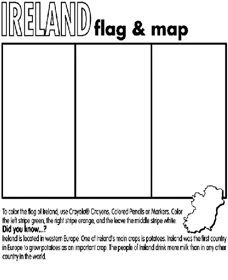 Ireland coloring page flag coloring pages ireland flag world thinking day