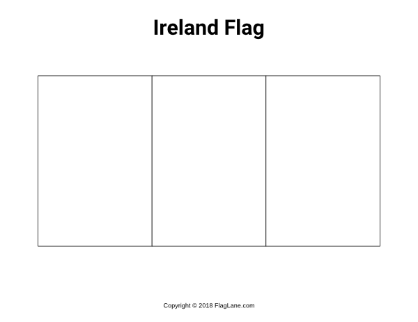 Free ireland flag coloring page