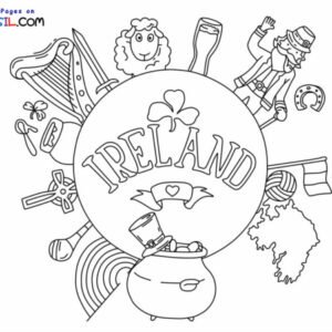 Ireland coloring pages printable for free download