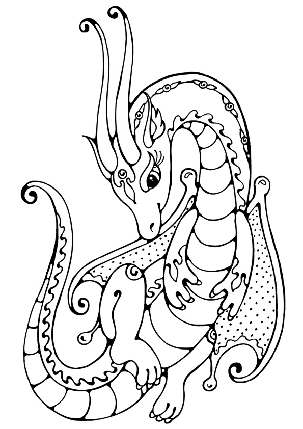 Coloring pages free printable dragon coloring sheet for kids