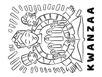 Kwanzaa coloring page by stevens social studies tpt