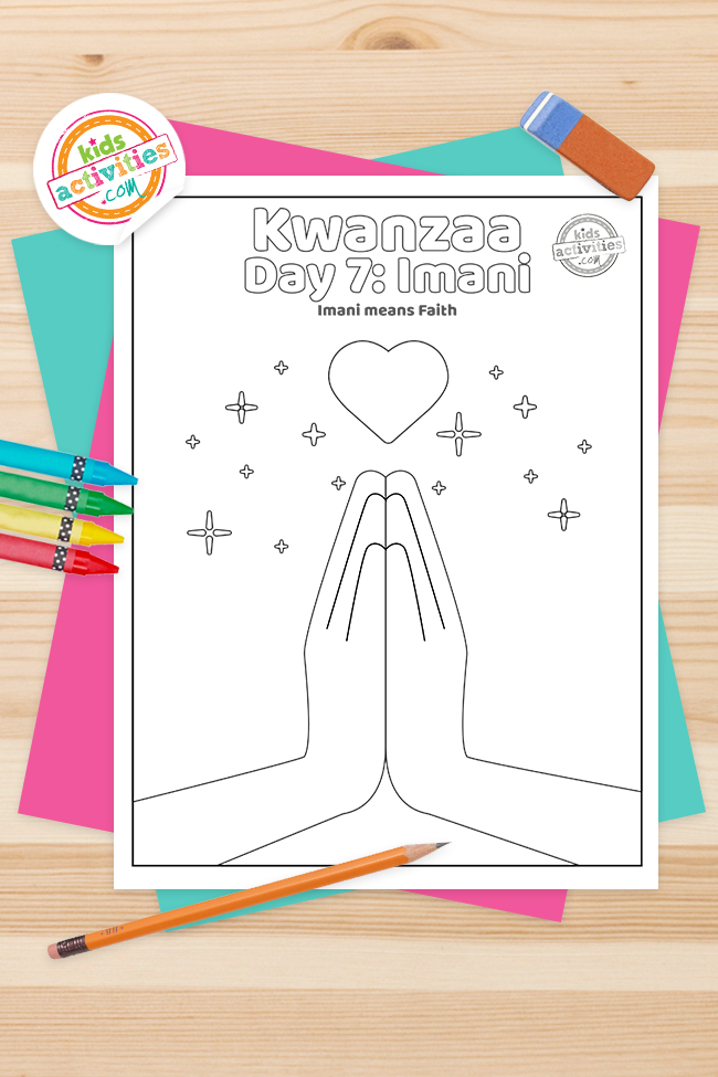 Kwanzaa day imani coloring page for kids kids activities blog