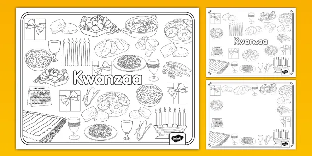 Lets doodle kwanzaa loring sheet teacher made