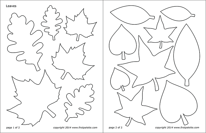 Leaf templates free printable templates coloring pages