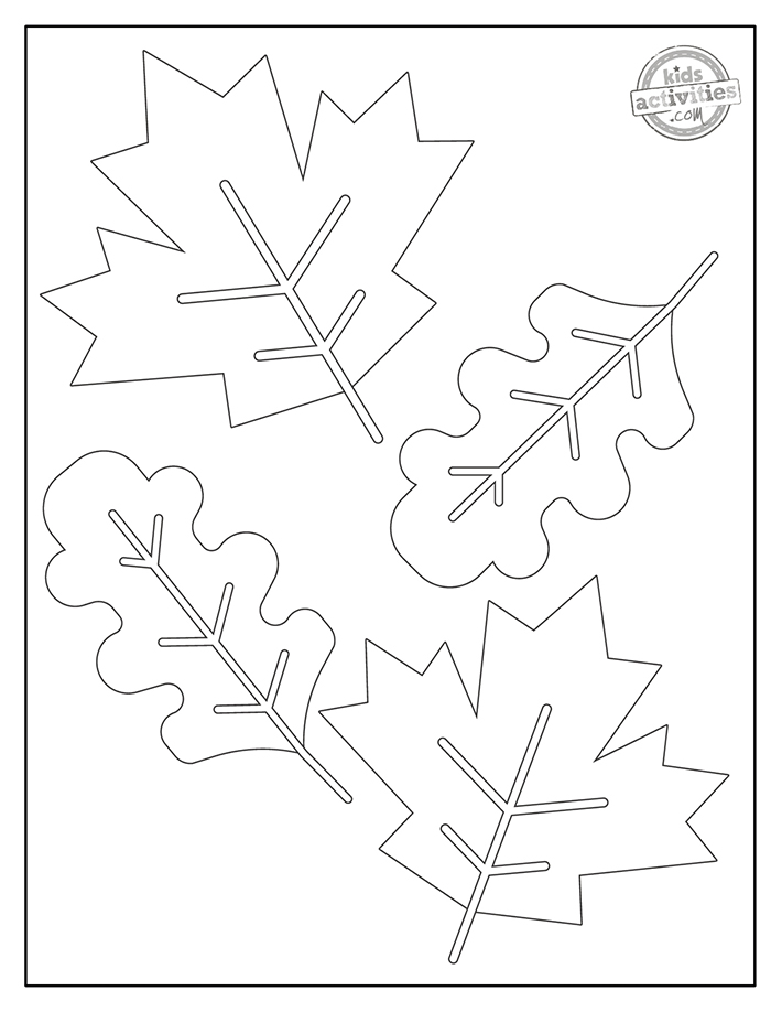 The best free autumn leaf coloring pages for fall coloring fun kids activities blog