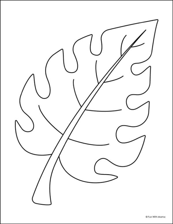 Free leaf coloring pages