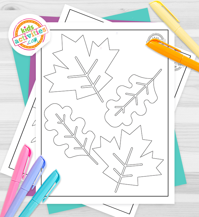 The best free autumn leaf coloring pages for fall coloring fun kids activities blog