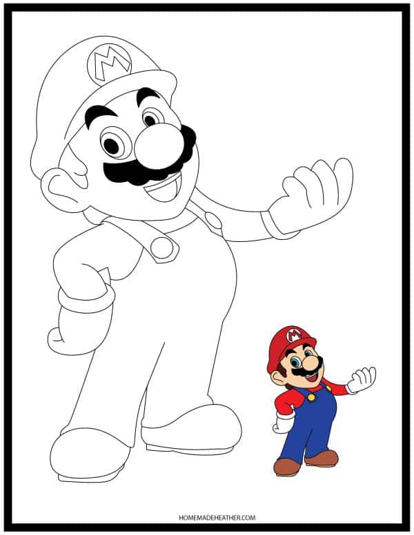 Free printable mario coloring pages homemade heather