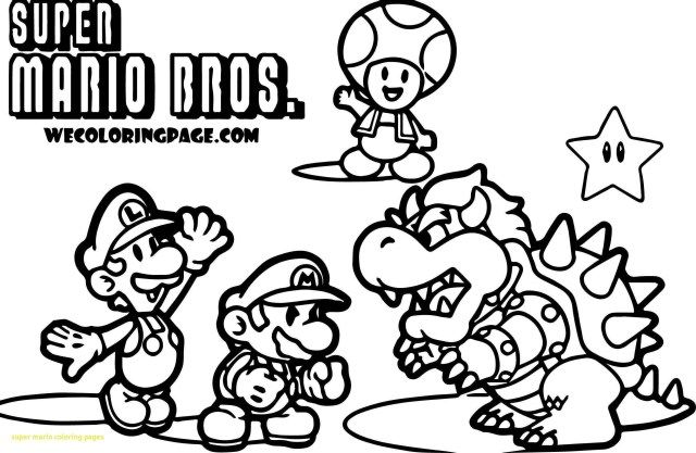 Excellent picture of mario coloring pages