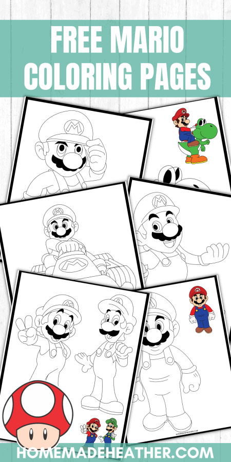 Free printable mario coloring pages homemade heather