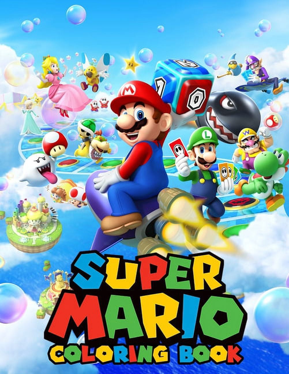 Super mario coloring book a coloring book for kids and adults with super mario pictures relax and stress relief paperback