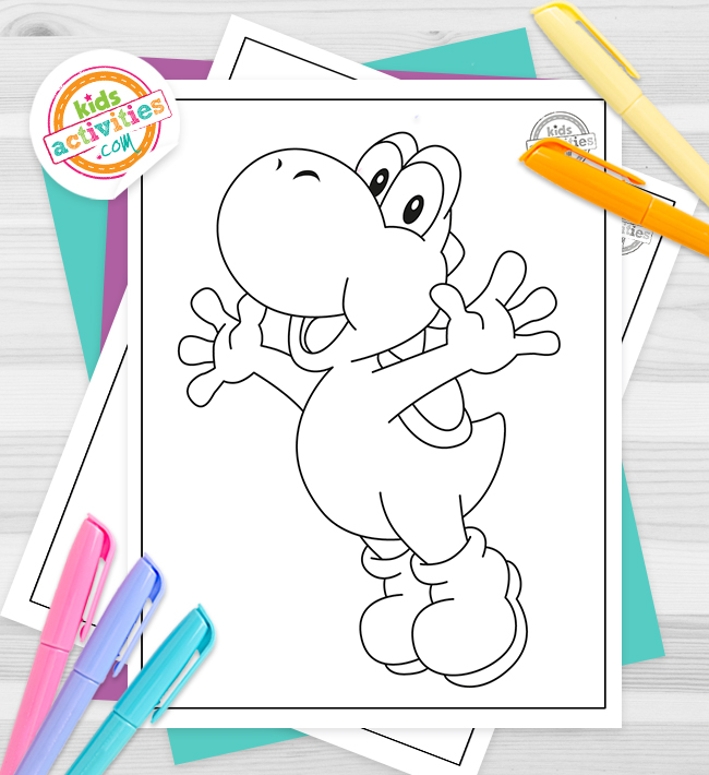 Free printable yoshi coloring pages kids activities blog