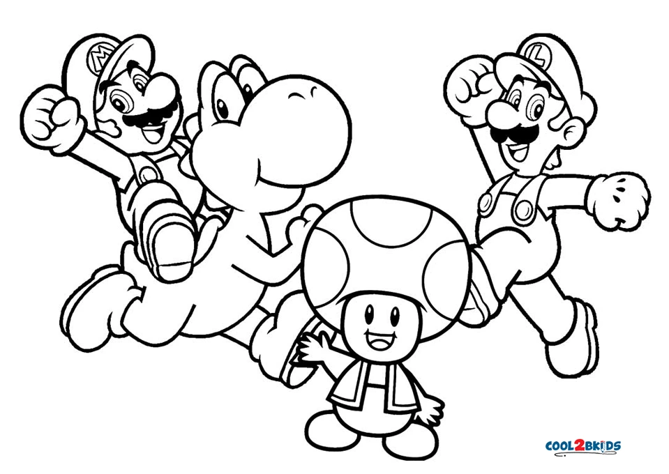Free printable mario brothers coloring pages for kids