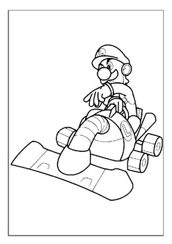 Mario kart coloring pages magic for kids where imagination takes the wheel