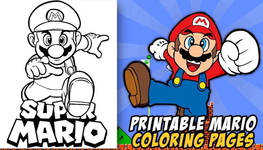 New mario coloring pages released