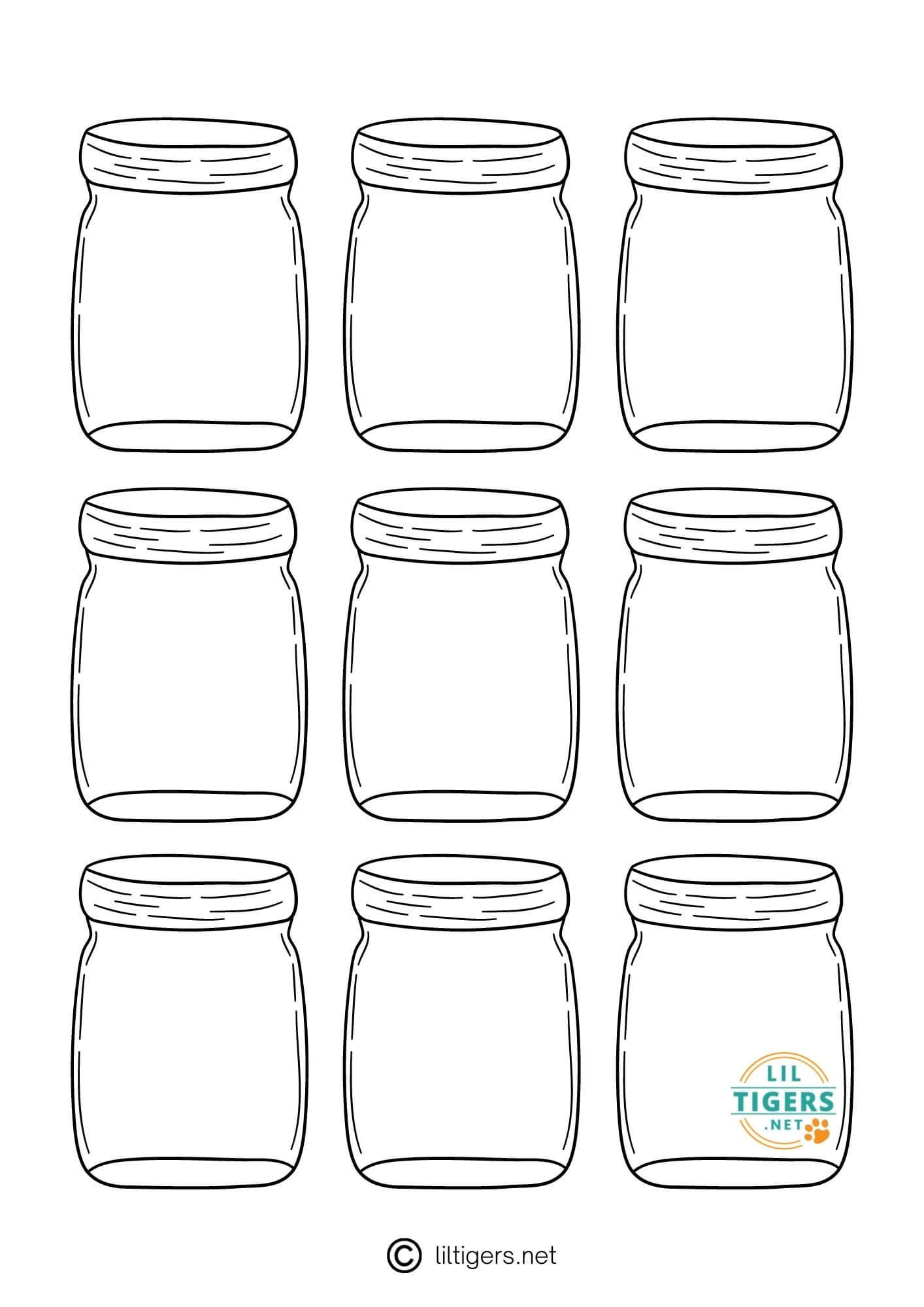Free printable mason jar templates
