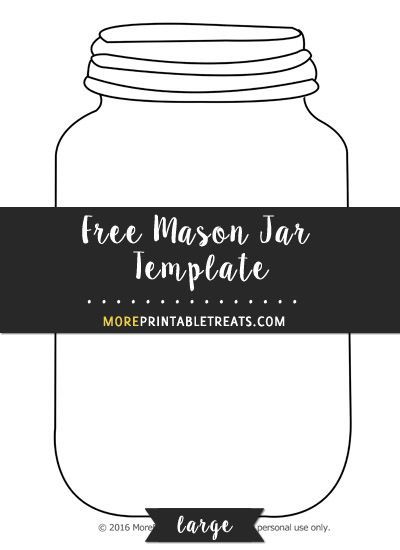 Mason jar template â large mason jar diy mason jar printables mason jar invitations