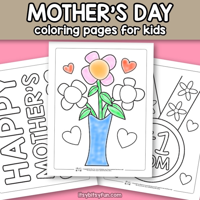 Mothers day coloring pages for kids archives