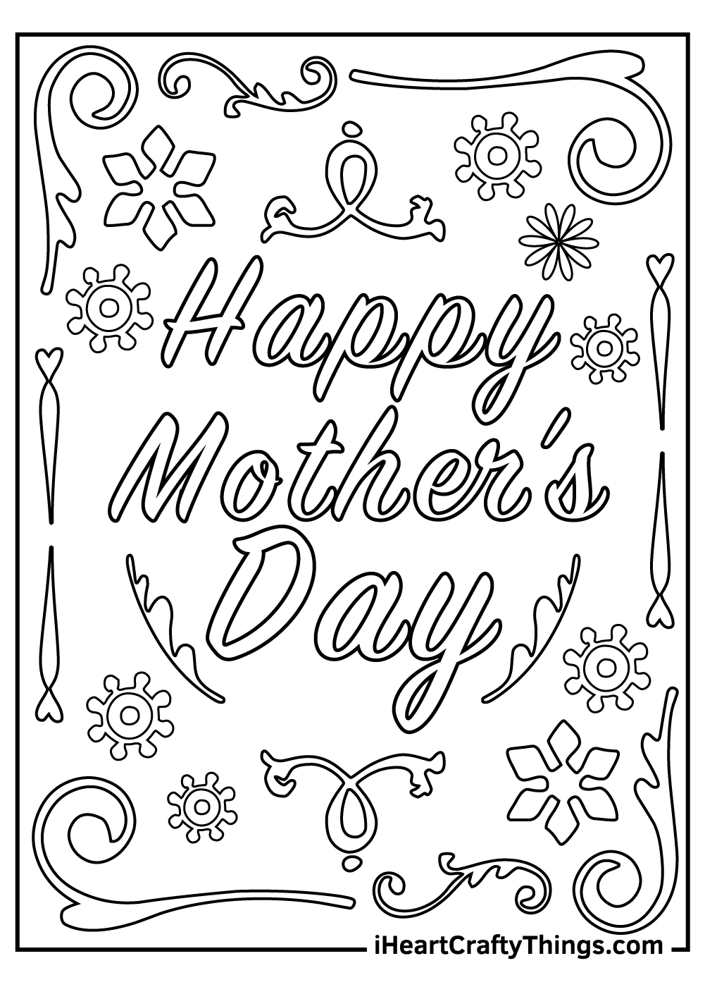 Mothers day coloring pages free printables