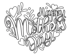 Free mothers day coloring pages printable