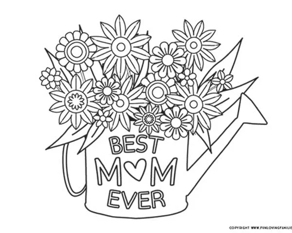 Mothers day coloring pages free printables