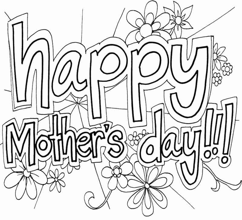 Mothers day coloring pages set of floral printable off