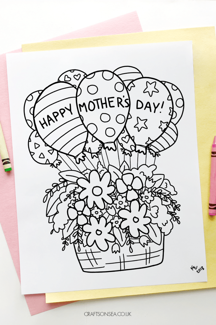 Mothers day loring page for kids free printable