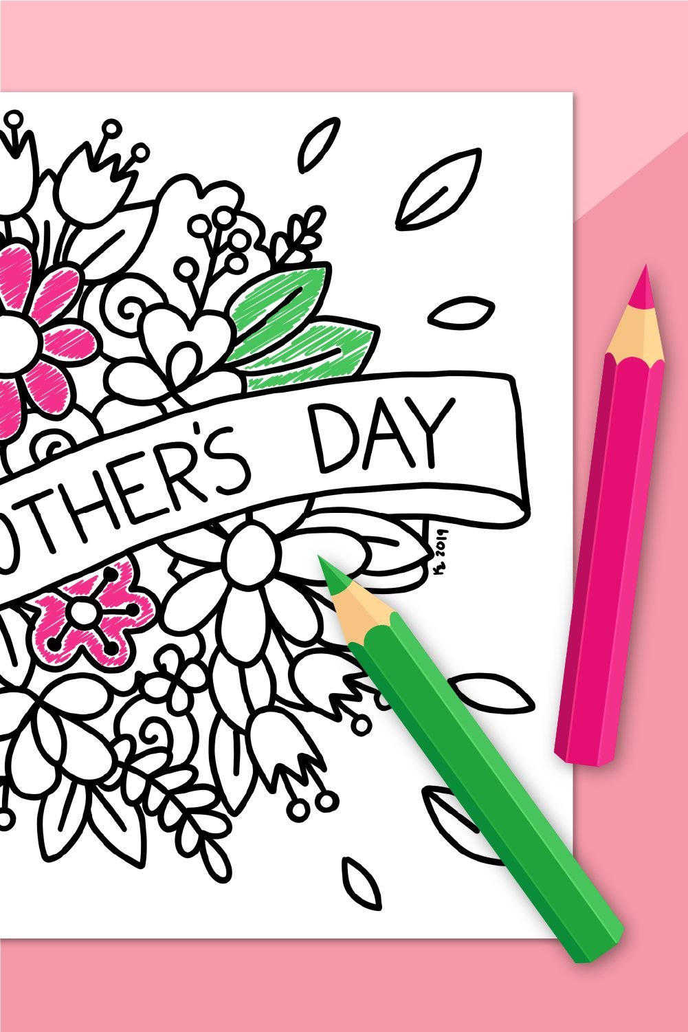 Free printable mothers day coloring page