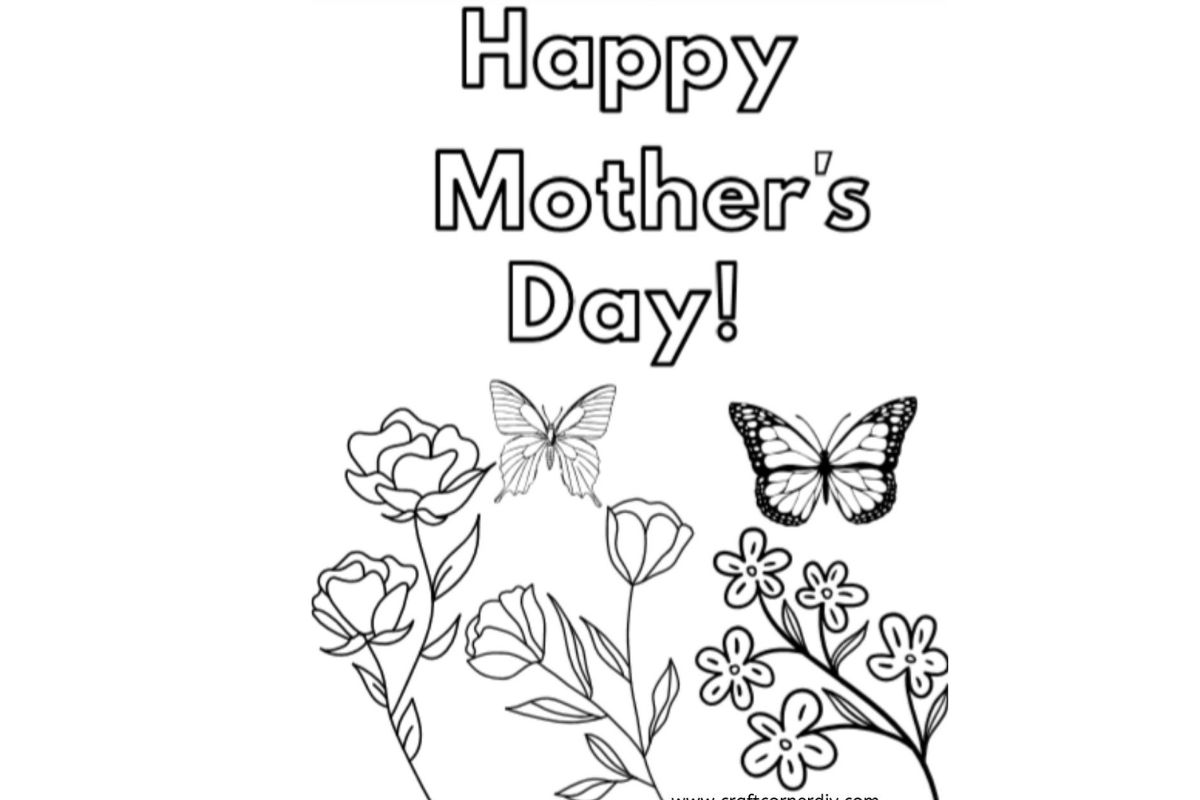 Beautiful mothers day coloring pages free craft corner diy