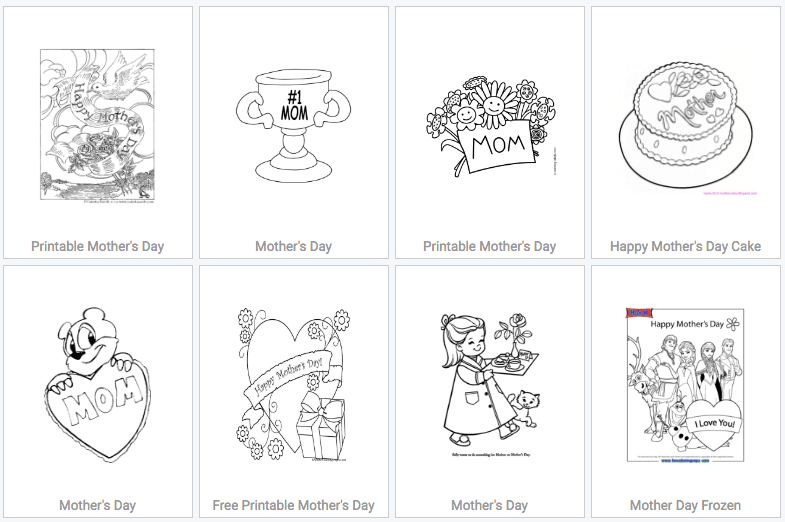 Best free printable mothers day coloring pages