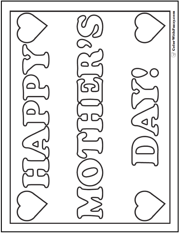 Mothers day coloring pages â printable digital pdf downloads