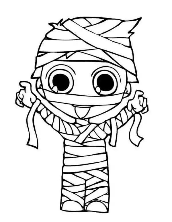 Printable mummy coloring pages pdf