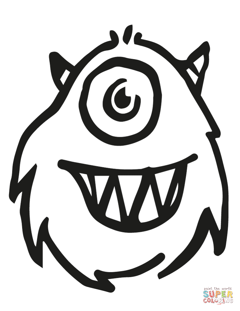 Halloween eye monster coloring page free printable coloring pages