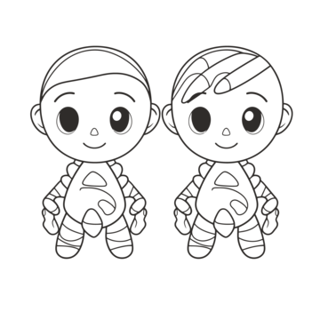 An image of a cute mummy coloring page outline sketch drawing vector wing drawing ring drawing color drawing png and vector with transparent background for free download