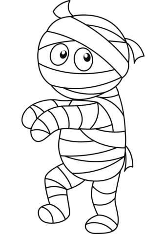 Cute mummy coloring page free printable coloring pages
