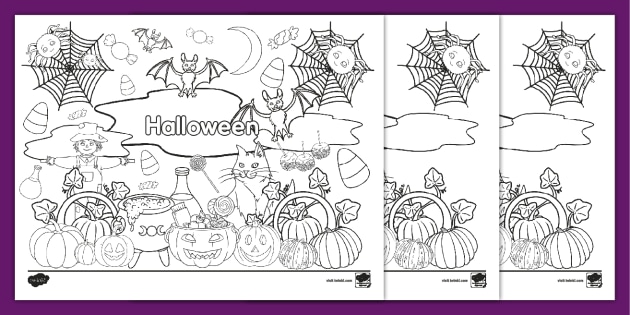 Halloween doodle coloring sheets resource usa